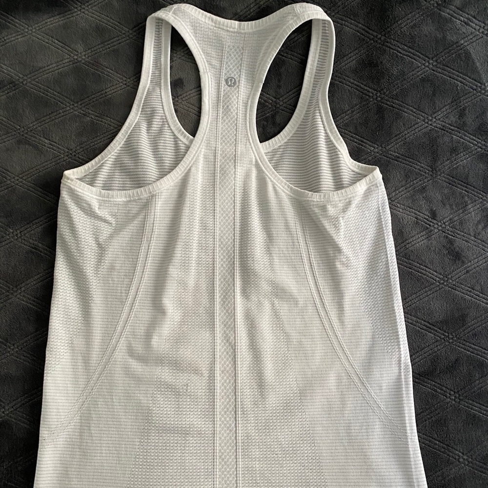 Lululemon White Racerback Tank Top - Picture 2 of 3